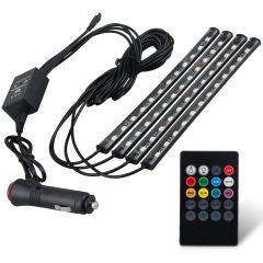 Komplet / 4x LED trak 170mm + audio (glasbeni) RGB LED IR daljinski krmilnik / kontroler / upravljalnik / DC12V