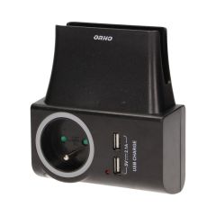 Vtičnica / EU vtičnica 230V/16A + 2x USB napajanje 5V/2,1A